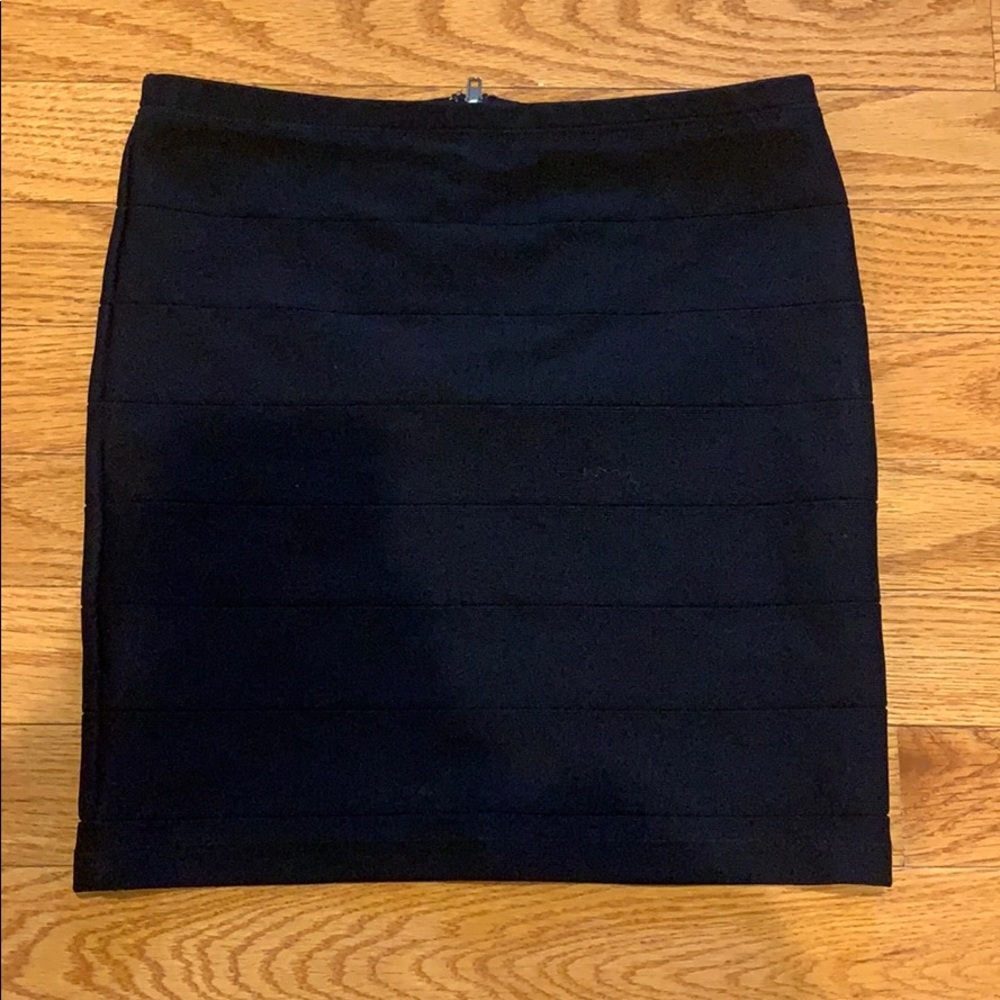 Black mini skirt